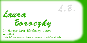 laura boroczky business card